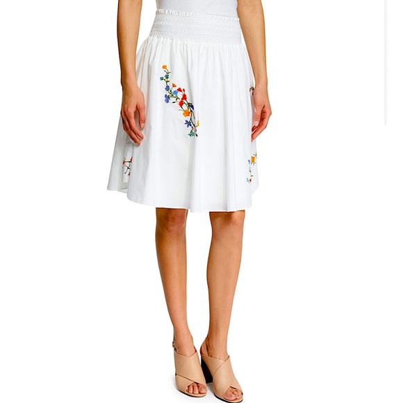 TORY BURCH Cassie Delphi Embroidered Skirt - Picture 6 of 14